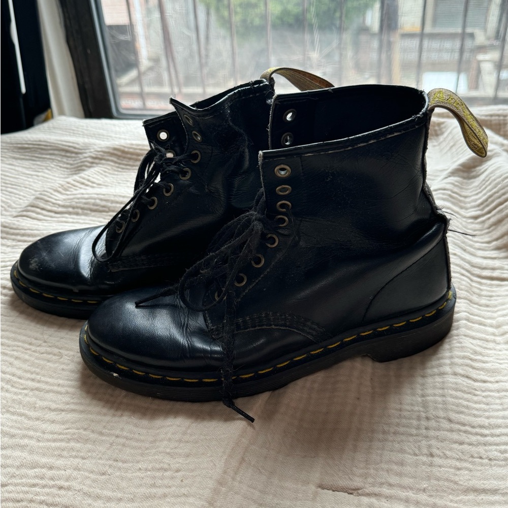 Dr. Martens Black Lace Up Vegan Boots